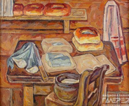 &laquoКоми быт. Натюрморт с рыбниками&raquo художник: Куликова Александра Александровна