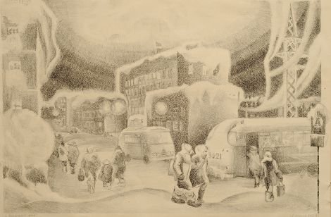 «Морозный день. » художник: Борисевич Евгений Петрович