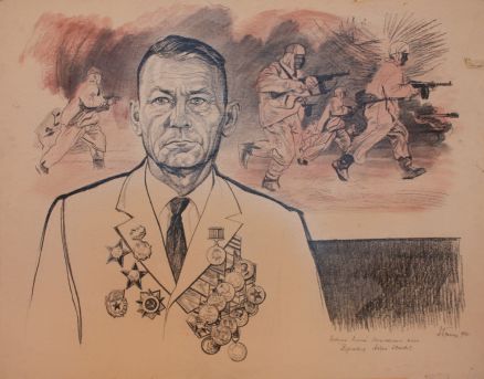 «Портрет А.И. Терентьева, ветерана войны. » художник: Бухаров Анатолий Павлович