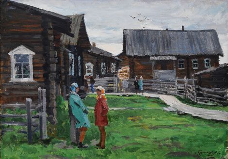 «В старой коми деревне. » художник: Григорьев Сергей Георгиевич