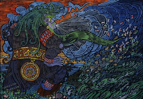 «Яг-Морт посылает ветры. » художник: Игнатов Василий Георгиевич