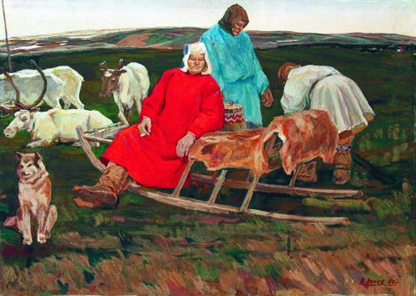 «Лето в тундре. Пастухи» художник: Кочев Александр Венедиктович