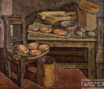 &laquoНатюрморт с шаньгами&raquo художник: Куликова Александра Александровна