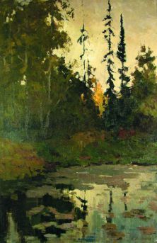 «Лесное озеро» художник: Лемзаков Николай Александрович
