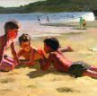 «Мальчики на пляже. 1957» художник: Лемзаков Николай Александрович;