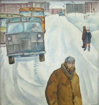 «Зимой в Воркуте » художник: Степанченко Владимир Тимофеевич