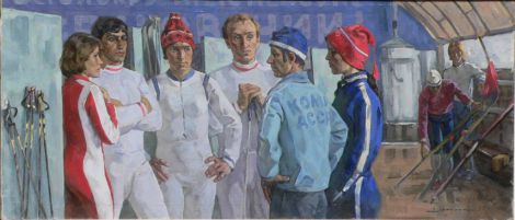 «Лыжники Коми» художник: Ермолин Рем Николаевич