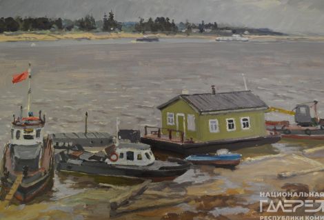 &laquoЗеленый дебаркадер&raquo художник: Кудяшев Григорий Васильевич