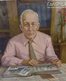 &laquoПортрет Попова Н.В. (Участник Гражданской и Великой Отечественной войны)&raquo художник: Кудяшев Григорий Васильевич