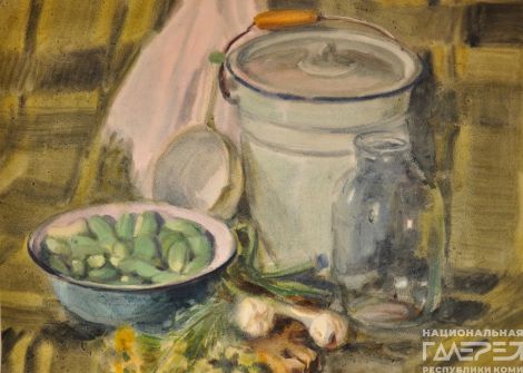 &laquoСвежие огурцы&raquo художник: Кудяшев Григорий Васильевич