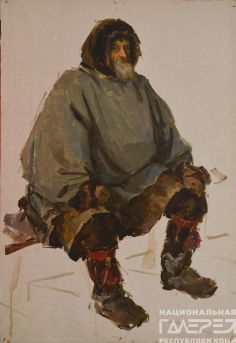 &laquoСтарый оленевод&raquo художник: Митюшёв Пантелеймон Михайлович